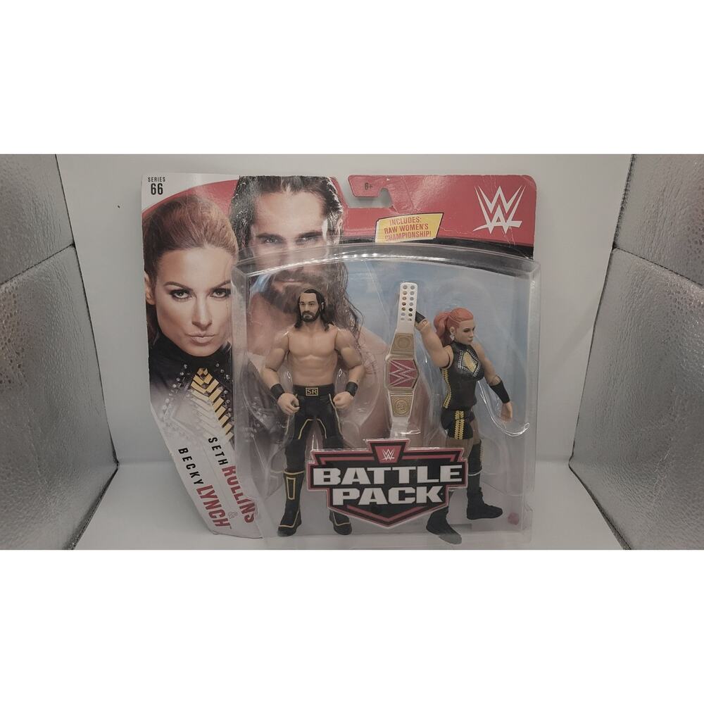 WWE Battle Pack Seth Rollins Becky Lynch Series 66 Mattel Wrestling Figures NIP